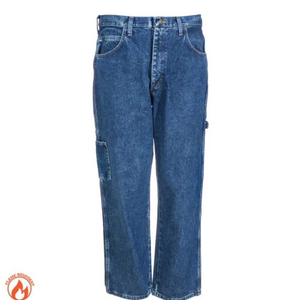 Bulwark Men's PEJ8 SW Flame-Resistant Heavyweight Denim FR Dungarees Size 44X30